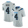 Detroit #4 Reed Player Football V Neck Short Sleeve Silver Jersey D.J. For Men Youth Women Gift