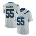Detroit #55 Barnes Player Football V Neck Short Sleeve Silver Jersey Derrick For Men Youth Women Gift