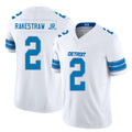 Detroit #2 Rakestraw Jr. Player Football V Neck Short Sleeve White Jersey Ennis For Men Youth Women Gift