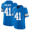 Detroit #41 Rolder Player Football V Neck Short Sleeve Blue Jersey Jimmy For Men Youth Women Gift