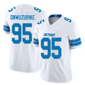 Detroit #95 Onwuzurike Player Football V Neck Short Sleeve White Jersey Levi For Men Youth Women Gift