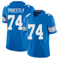 Detroit #74 Priestly Player Football V Neck Short Sleeve Blue Jersey Melvin For Men Youth Women Gift