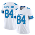 Detroit #84 Kitselman Player Football V Neck Short Sleeve White Jersey Miles For Men Youth Women Gift