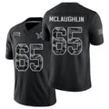 Detroit #65 McLaughlin Player Football V Neck Short Sleeve Black Jersey Seth For Men Youth Women Gift
