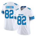 Detroit #82 Gordon Player Football V Neck Short Sleeve White Jersey Thomas For Men Youth Women Gift