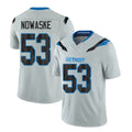 Detroit #53 Nowaske Player Football V Neck Short Sleeve Silver Jersey Trevor For Men Youth Women Gift
