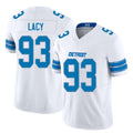 Detroit #93 Lacy Player Football V Neck Short Sleeve White Jersey Tyler For Men Youth Women Gift