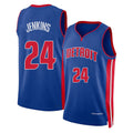 Detroit #24 Jenkins Player Basketball Sleeveless Blue Jersey Daniss For Adult Youth