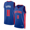 Detroit #11 Harris  Player Basketball Sleeveless Blue Jersey Gary For Adult Youth