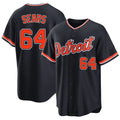 Detroit #64 Sears Player Baseball Short Sleeve Navy Jersey Andrew For Men Women Youth Gift
