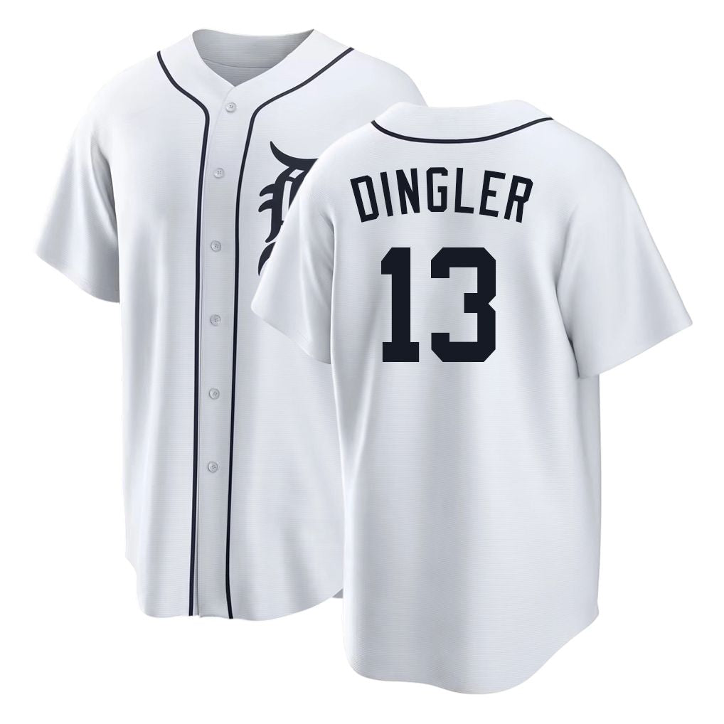 Detroit #13 Dingler Player Baseball Short Sleeve White Jersey Dillon For Men Women Youth Gift