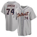 Detroit #74 Jansen Player Baseball Short Sleeve Gray Jersey Kenley For Men Women Youth Gift