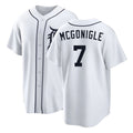 Detroit #7 McGonigle Player Baseball Short Sleeve White Jersey Kevin For Men Women Youth Gift