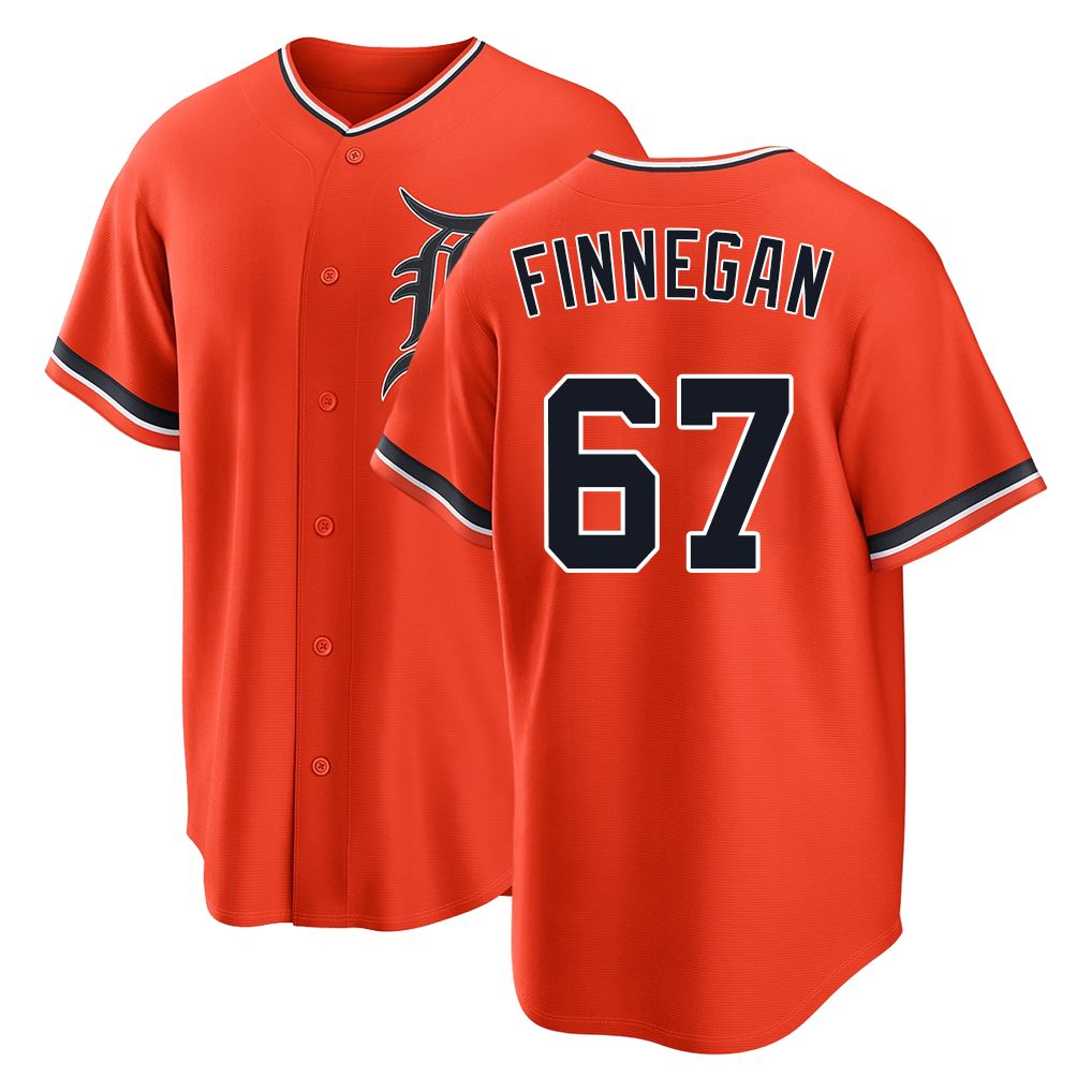Detroit #67 Finnegan Player Baseball Short Sleeve Orange Jersey Kyle For Men Women Youth Gift