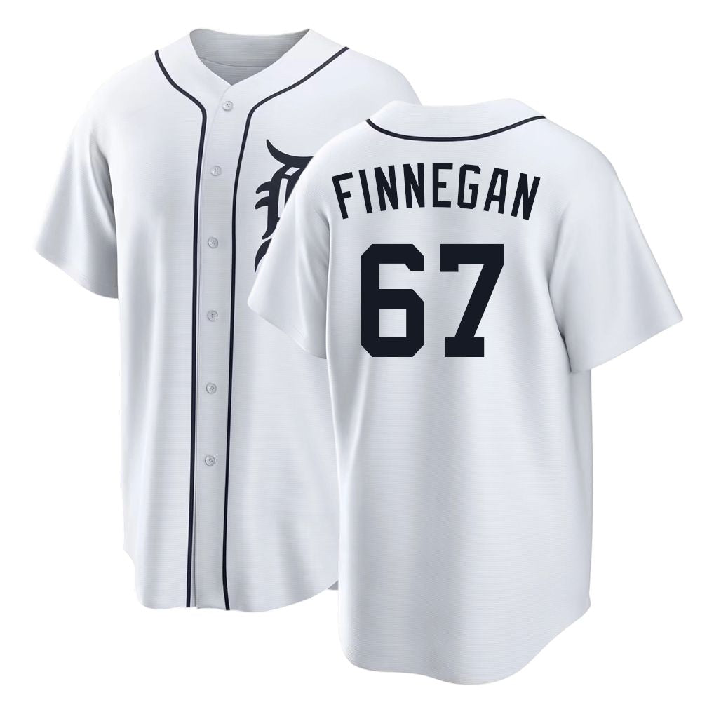 Detroit #67 Finnegan Player Baseball Short Sleeve White Jersey Kyle For Men Women Youth Gift