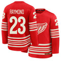 Mens Detroit #23 Raymond Player Ice hockey Long Sleeve Red Lucas Jersey