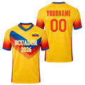 Custom Ecuador Soccer Jersey – Personalized Name & Number Football Shirt:2026 Cup Kids Youths Mens Womens Fans