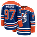 Mens Edmonton #97 McDavid Player Ice hockey Long Sleeve Royal Connor Jersey