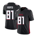 Atlanta #81 Hooper Player Football V Neck Short Sleeve Black Jersey Austin For Men Youth Women Gift