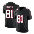 Atlanta #81 Hooper Player Football V Neck Short Sleeve Black Throwback Jersey Austin For Men Youth Women Gift