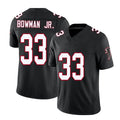 Atlanta #33 Bowman Jr. Player Football V Neck Short Sleeve Black Throwback Jersey Billy For Men Youth Women Gift