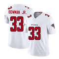 Atlanta #33 Bowman Jr. Player Football V Neck Short Sleeve White Jersey Billy For Men Youth Women Gift