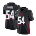 Atlanta #54 Dorlus Player Football V Neck Short Sleeve Black Jersey Brandon For Men Youth Women Gift