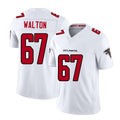 Atlanta #67 Walton Player Football V Neck Short Sleeve White Jersey Brandon For Men Youth Women Gift