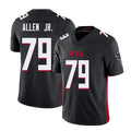Atlanta #79 Allen Jr. Player Football V Neck Short Sleeve Black Jersey Carlos For Men Youth Women Gift