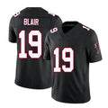 Atlanta #19 Blair Player Football V Neck Short Sleeve Black Throwback Jersey Chris For Men Youth Women Gift