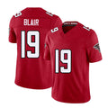 Atlanta #19 Blair Player Football V Neck Short Sleeve Red Jersey Chris For Men Youth Women Gift