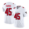 Atlanta #45 Harris Player Football V Neck Short Sleeve White Jersey Christian For Men Youth Women Gift
