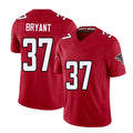 Atlanta #37 Bryant Player Football V Neck Short Sleeve Red Jersey Cobee For Men Youth Women Gift