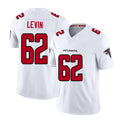 Atlanta #62 Levin Player Football V Neck Short Sleeve White Jersey Corey For Men Youth Women Gift