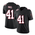 Atlanta #41 Hall Player Football V Neck Short Sleeve Black Throwback Jersey Darren For Men Youth Women Gift