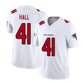 Atlanta #41 Hall Player Football V Neck Short Sleeve White Jersey Darren For Men Youth Women Gift