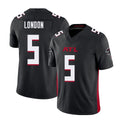 Atlanta #5 London Player Football V Neck Short Sleeve Black Jersey Drake For Men Youth Women Gift
