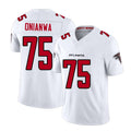 Atlanta #75 Onianwa Player Football V Neck Short Sleeve White Jersey Ethan For Men Youth Women Gift