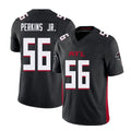 Atlanta #56 Perkins Jr. Player Football V Neck Short Sleeve Black Jersey Harold For Men Youth Women Gift