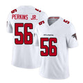 Atlanta #56 Perkins Jr. Player Football V Neck Short Sleeve White Jersey Harold For Men Youth Women Gift