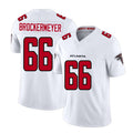 Atlanta #66 Brockermeyer Player Football V Neck Short Sleeve White Jersey James For Men Youth Women Gift
