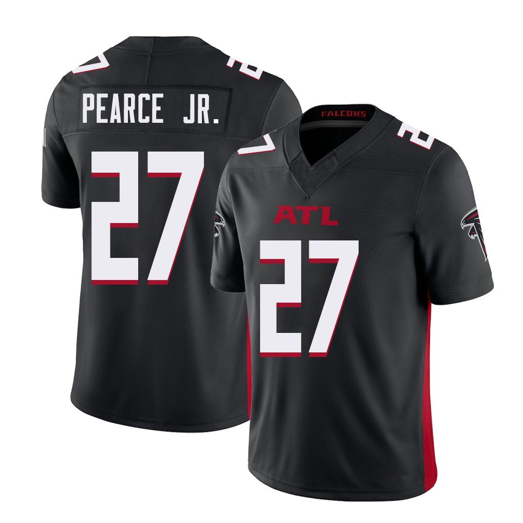 Atlanta #27 Pearce Jr. Player Football V Neck Short Sleeve Black Jersey James For Men Youth Women Gift