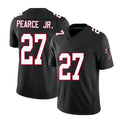 Atlanta #27 Pearce Jr. Player Football V Neck Short Sleeve Black Throwback Jersey James For Men Youth Women Gift