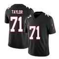 Atlanta #71 Taylor Player Football V Neck Short Sleeve Black Throwback Jersey Jawaan For Men Youth Women Gift
