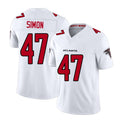 Atlanta #47 Simon Player Football V Neck Short Sleeve White Jersey Joshua For Men Youth Women Gift