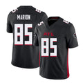 Atlanta #85 Marion Player Football V Neck Short Sleeve Black Jersey Keelan For Men Youth Women Gift
