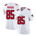 Atlanta #85 Marion Player Football V Neck Short Sleeve White Jersey Keelan For Men Youth Women Gift