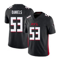 Atlanta #53 Daniels Player Football V Neck Short Sleeve Black Jersey Kendal For Men Youth Women Gift
