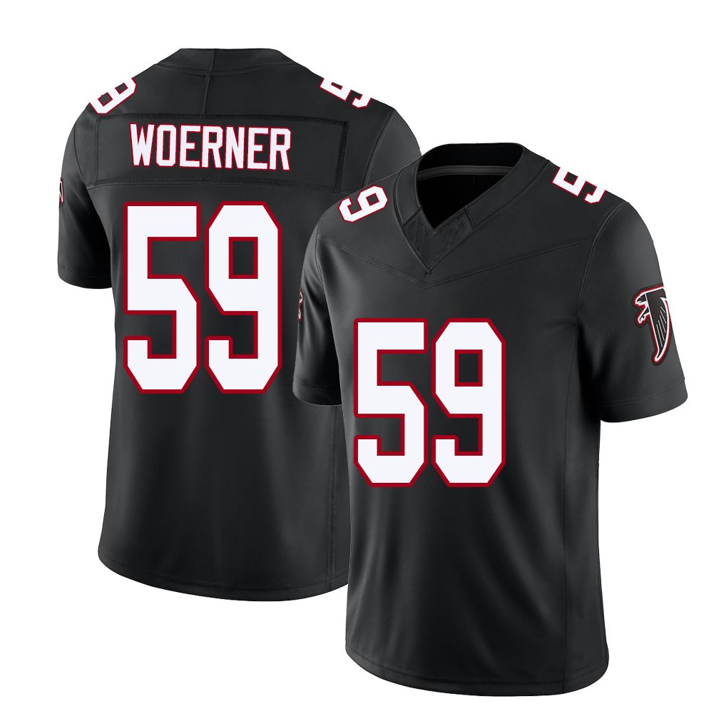 Atlanta #59 Banks Player Football V Neck Short Sleeve Black Throwback Jersey Keshawn For Men Youth Women Gift