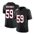Atlanta #59 Banks Player Football V Neck Short Sleeve Black Throwback Jersey Keshawn For Men Youth Women Gift